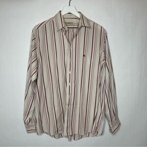 Burberry Men’s Striped Button Down Long Sleeve Shirt